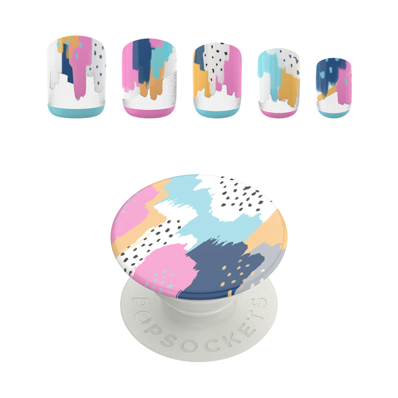 PopSockets Nails + PopGrip Painterly Pastels